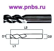 концевая фреза с  переменным шагом спирали укороченные 